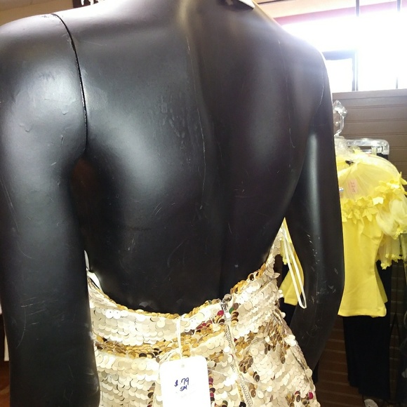 Reversable Sequin Halter Jumpsuit - Picture 4 of 4